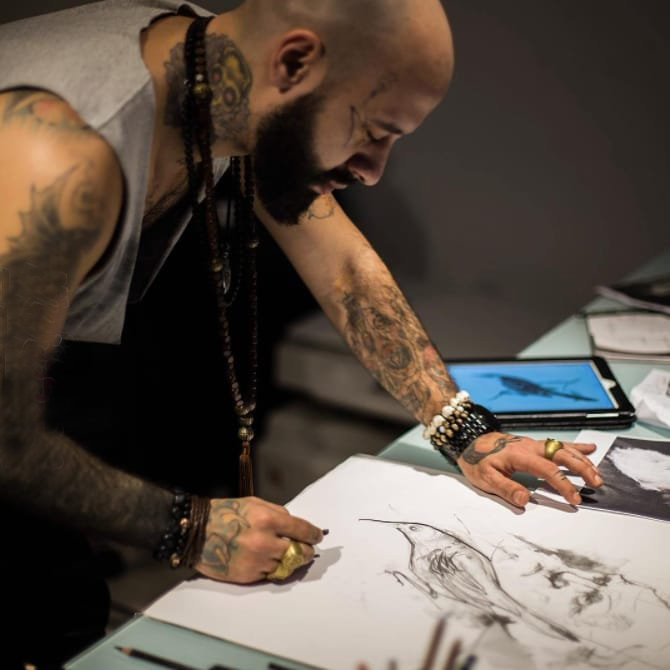 欧美抽象纹身 多款极简线条纹身素描欧美抽象纹身图案