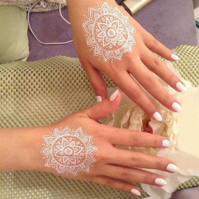 纹身白色 多款小清新文艺纹身白色唯美纹身图案