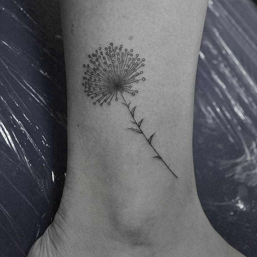 纹身点刺技巧 多款黑灰纹身点刺技巧小清新文艺纹身图案