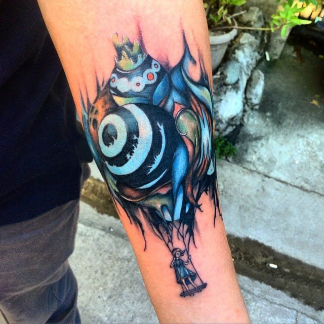 彩绘纹身 多款彩色纹身素描经典纹身图案