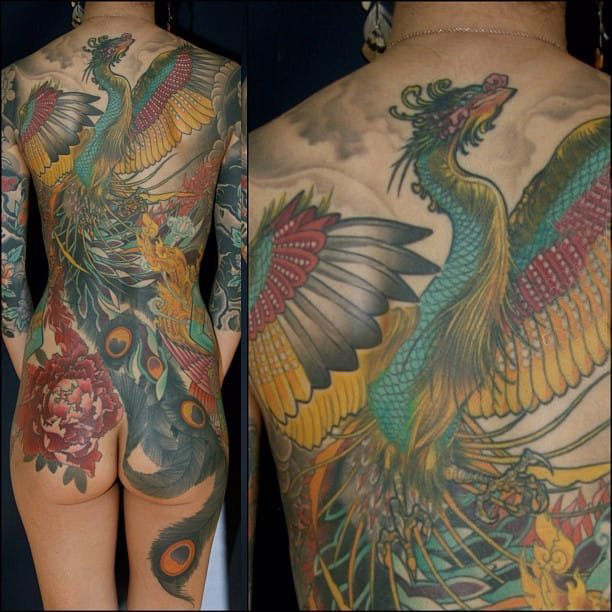 后背纹身图案 多款彩绘纹身素描后背纹身图案