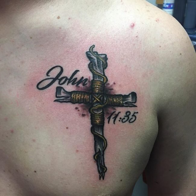 简单十字架纹身 多款素描纹身简单十字架纹身图案