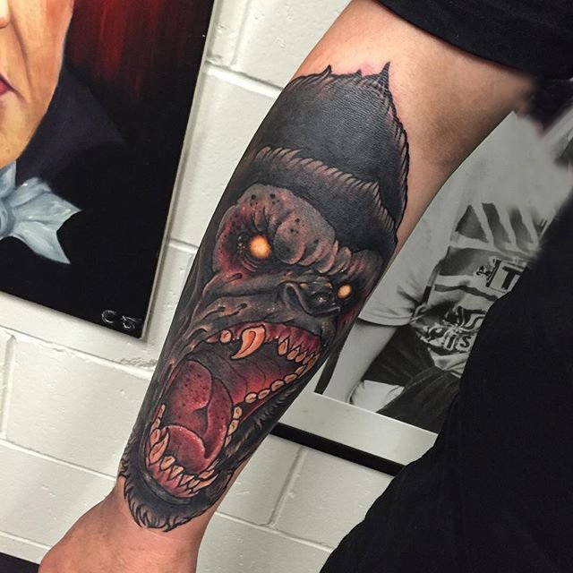 恐怖纹身 多款简单线条纹身彩色恐怖纹身图案