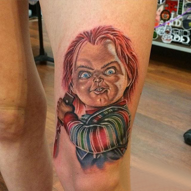 鬼娃娃纹身 多款恐怖纹身素描鬼娃娃纹身图案