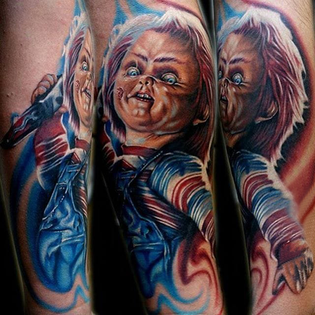 鬼娃娃纹身 多款恐怖纹身素描鬼娃娃纹身图案