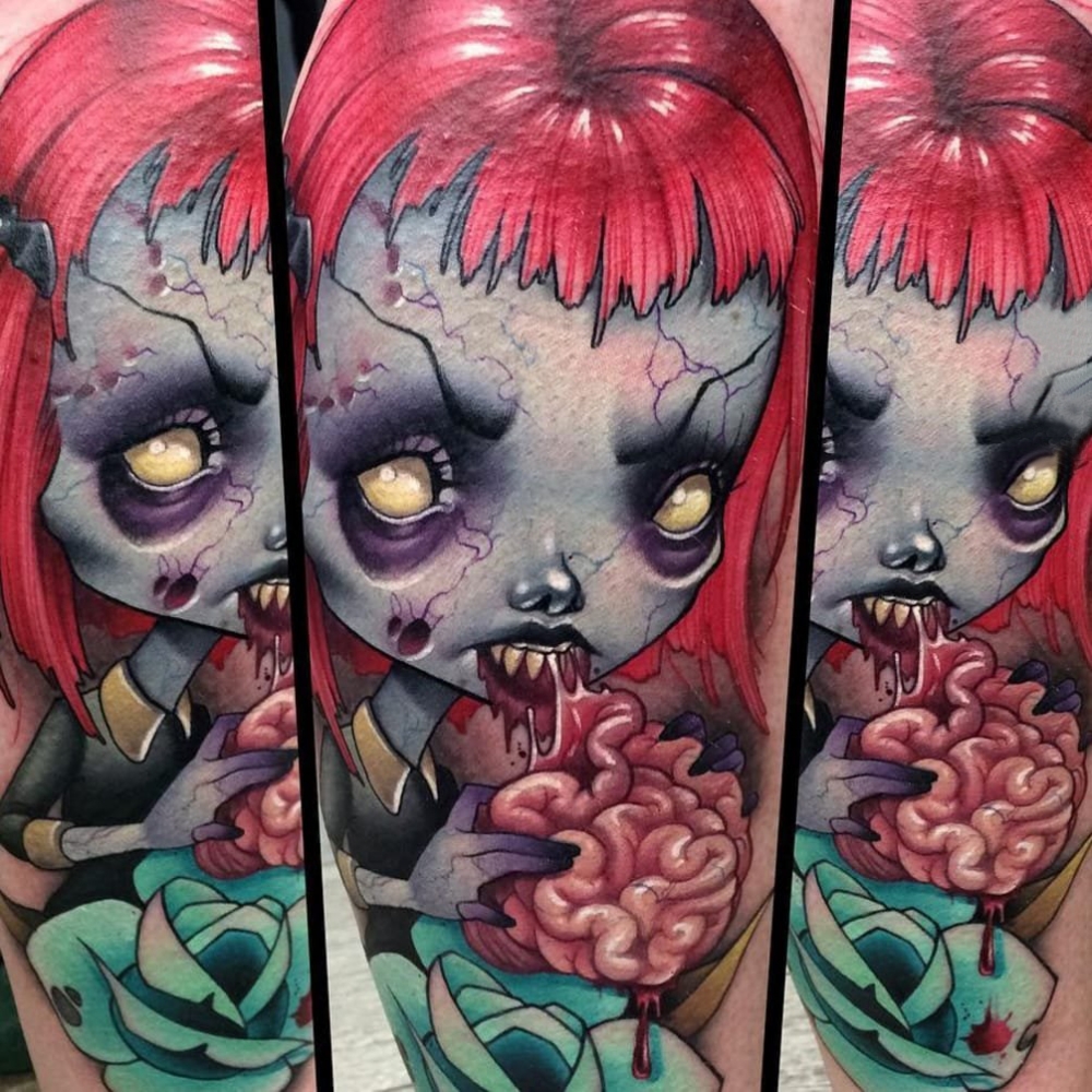 恐怖纹身 多款素描纹身彩色恐怖纹身图案