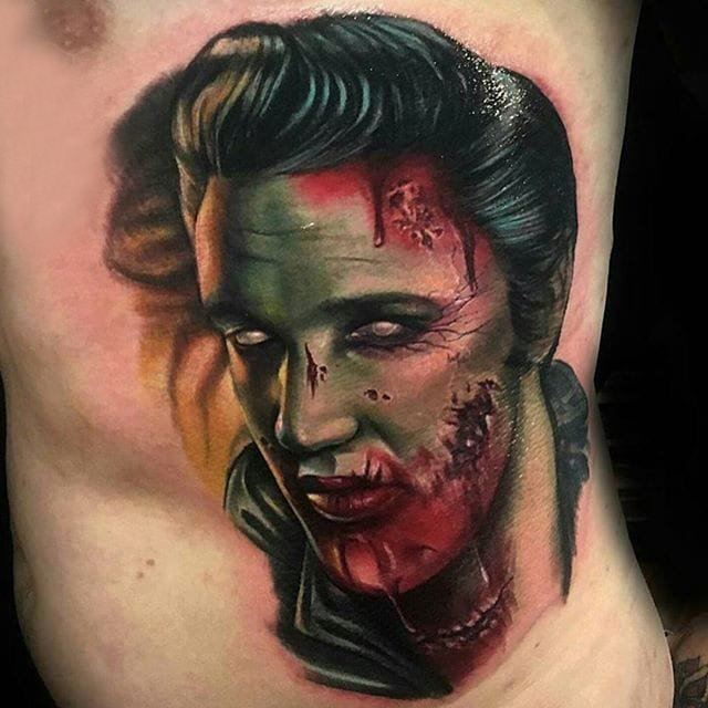 恐怖纹身 多款素描纹身彩色恐怖纹身图案