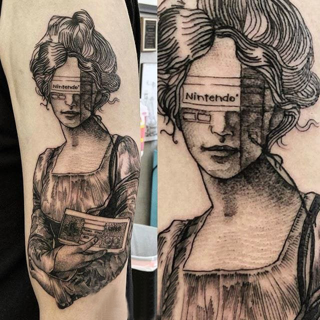 欧美抽象纹身 多款简约线条纹身素描欧美抽象纹身图案