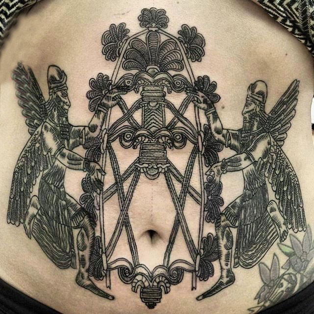 欧美抽象纹身 多款简约线条纹身素描欧美抽象纹身图案