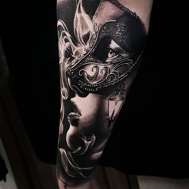 黑灰纹身 多款素描纹身点刺技巧经典纹身图案