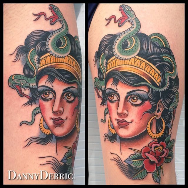 女生人物纹身图案 多款彩色纹身素描人物纹身图案