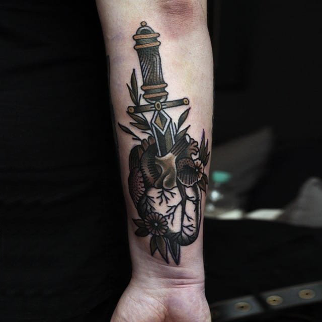 素描纹身 多款简单线条纹身素描传统纹身图案