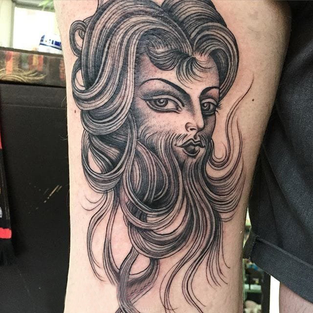 纹身黑色 多款黑灰纹身点刺技巧欧美抽象纹身图案