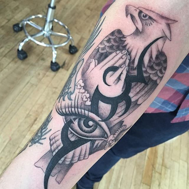 纹身黑色 多款黑灰纹身点刺技巧欧美抽象纹身图案