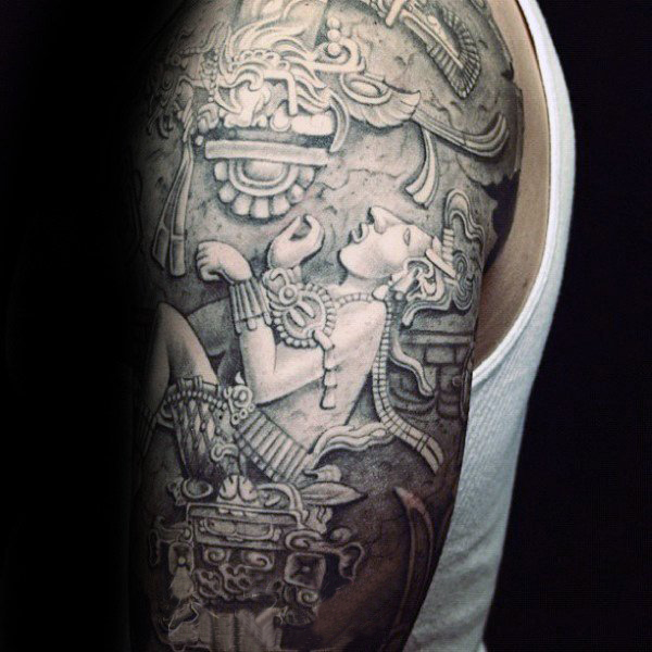 纹身玛雅图腾 多款简单线条纹身黑色玛雅图腾纹身图案