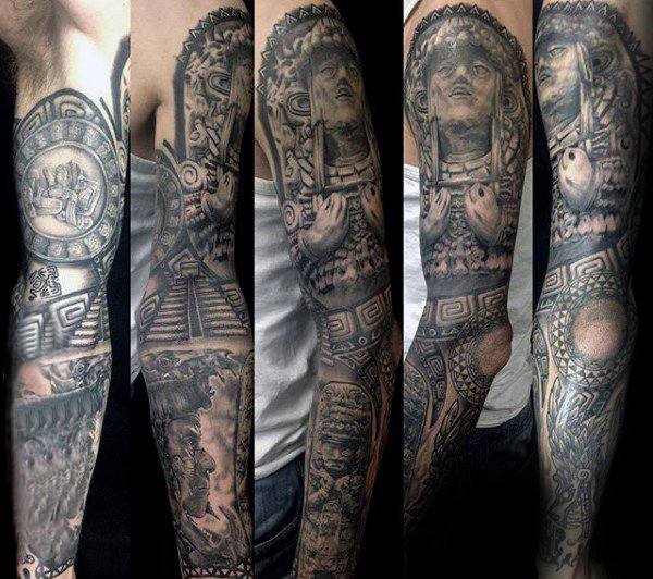 纹身玛雅图腾 多款简单线条纹身黑色玛雅图腾纹身图案