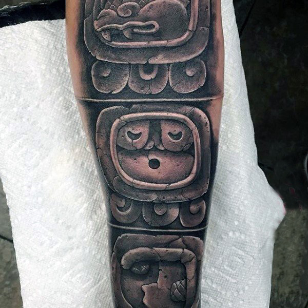 纹身玛雅图腾 神秘色彩十足的黑色玛雅图腾纹身图案