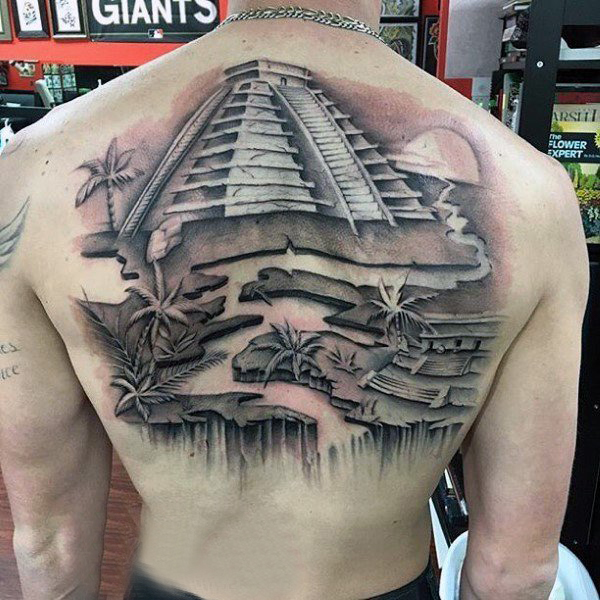 纹身玛雅图腾 神秘色彩十足的黑色玛雅图腾纹身图案