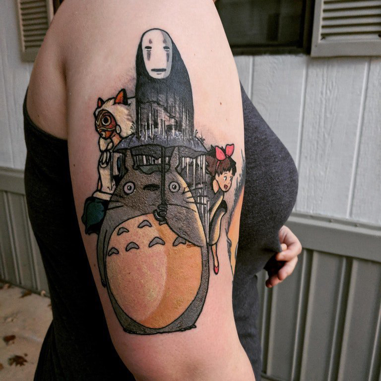 纹身卡通  女生手臂上卡通可爱纹身图案