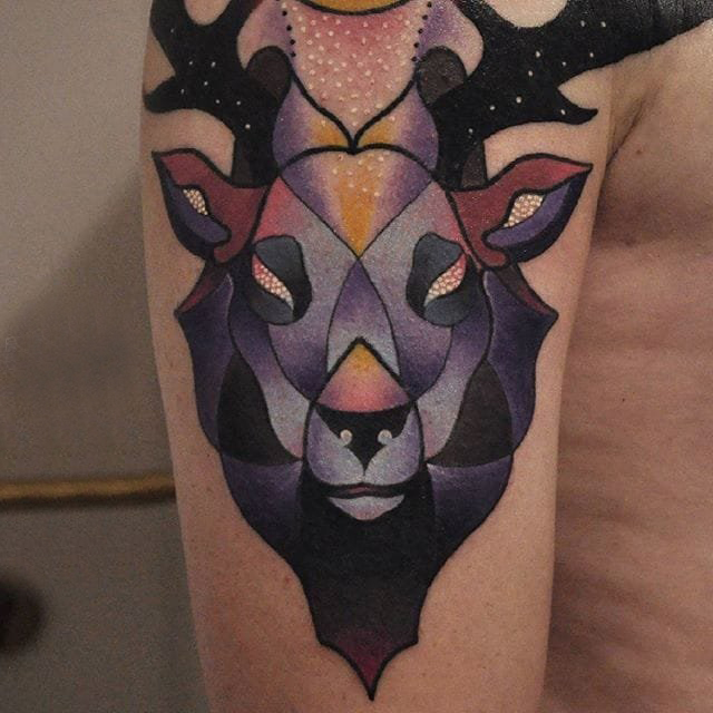 欧美抽象纹身 多款彩绘纹身素描欧美抽象纹身图案