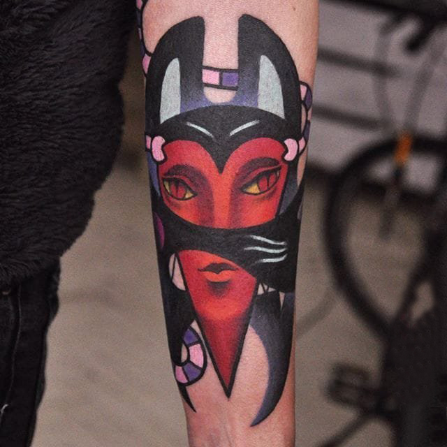 欧美抽象纹身 多款彩绘纹身素描欧美抽象纹身图案