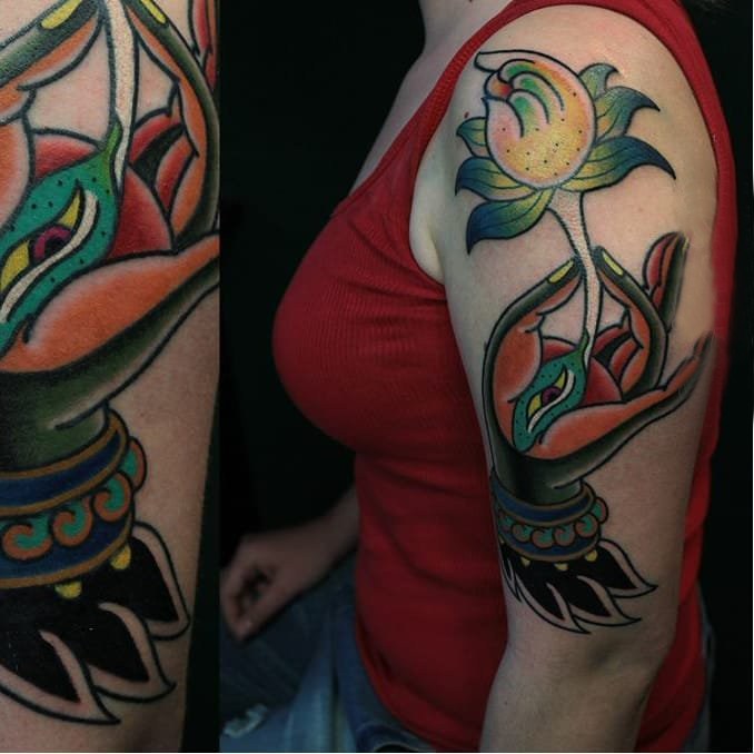 纹身彩色 多款彩色纹身素描抽象纹身图案