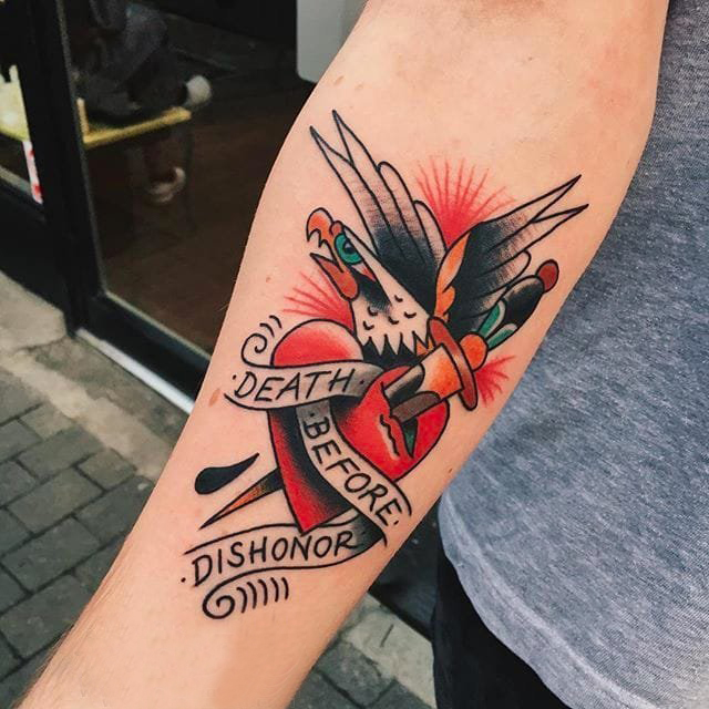 old school风格纹身 多款百乐动物纹身彩色old school风格纹身图案