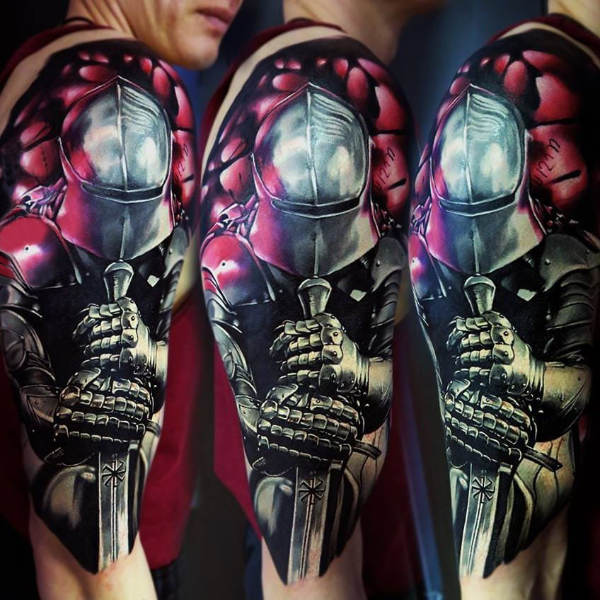 彩色纹身 多款彩色纹身素描抽象纹身图案