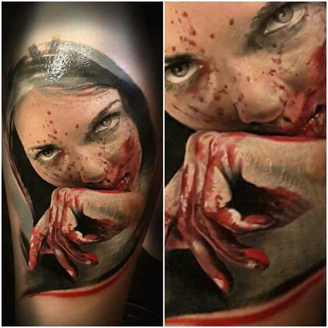 恐怖纹身 多款彩绘纹身恐怖纹身图案