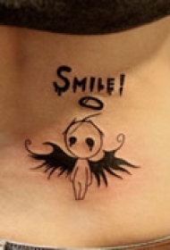 创意图纹腰部纹身