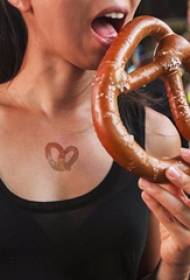 彩绘纹身 多款简单线条纹身彩色经典纹身图案