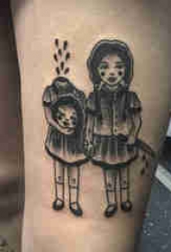 黑灰纹身 多款素描纹身黑色纹身点刺技巧图案