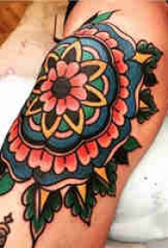 梵花纹身 女生小腿上梵花纹身图片