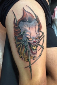 恐怖纹身 女生大腿上恐怖纹身图片