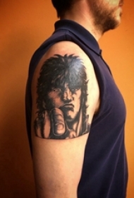 人物纹身图案 男生手臂上人物纹身图案