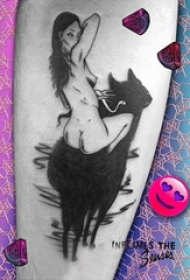 纹身黑色 多款简单线条纹身黑色素描纹身图案