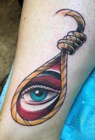 眼睛纹身 男生小腿上眼睛纹身图片