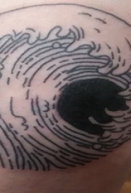 纹身浪花 男生手臂上浪花纹身图片
