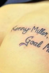 流行艺术英文纹身