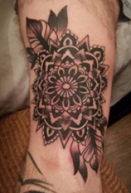 梵花纹身 男生欧美小腿纹身梵花纹身图案