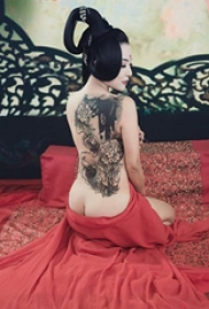 日本传统纹身图案 多款素描纹身彩色日本传统纹身图案