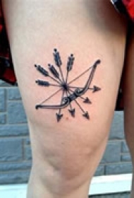 流行时尚腿部纹身