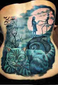 彩绘纹身 多款简单线条纹身彩色素描纹身图案缩略频道推荐图