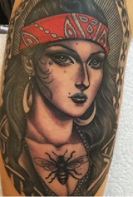 女生人物纹身图案 多款简单线条纹身人物纹身图案