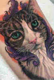 彩绘纹身 多款彩色纹身素描简单线条纹身图案