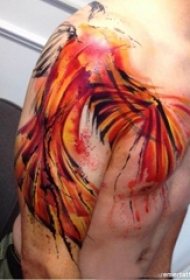 纹身凤凰 多款彩绘纹身素描凤凰图腾纹身图案