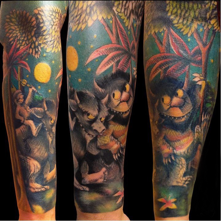 百乐动物纹身 多款彩色纹身动物素描纹身图案