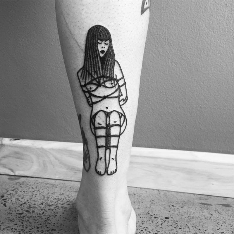 简单线条纹身 多款简约线条纹身黑色经典纹身图案