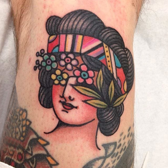 女生人物纹身图案 多款素描纹身彩色人物肖像纹身图案