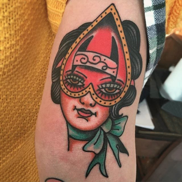 女生人物纹身图案 多款素描纹身彩色人物肖像纹身图案